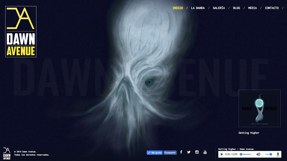 Diseño web Dawn Avenue